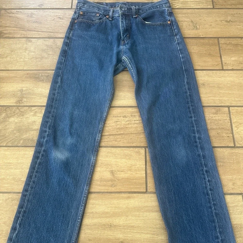 Levi's 505 Jeans Mens 31x34 Blue Excellent Regular Fit Straight Leg Denim